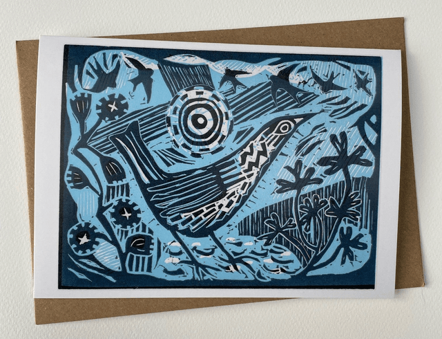 Bird, greetings card