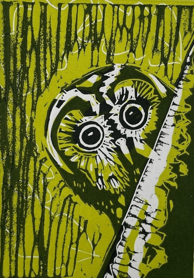 Who you?  limited edition linocut print